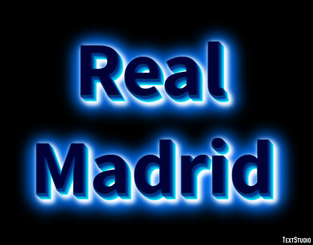 Real Madrid Efeito de texto