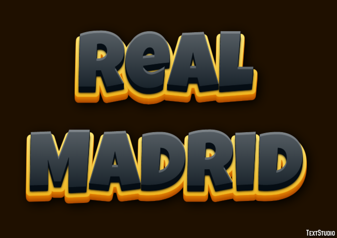 Real Madrid Efeito de texto