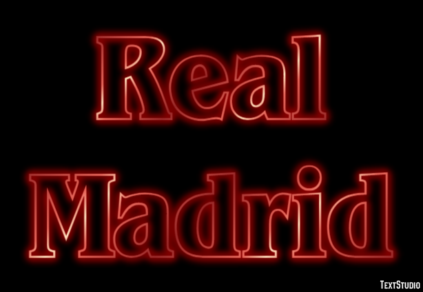 Real Madrid Efeito de texto