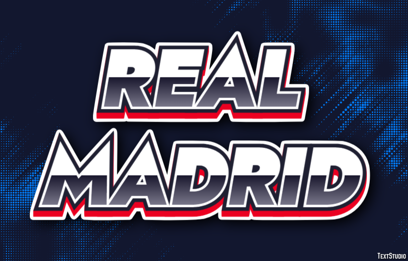 Real Madrid Efeito de texto