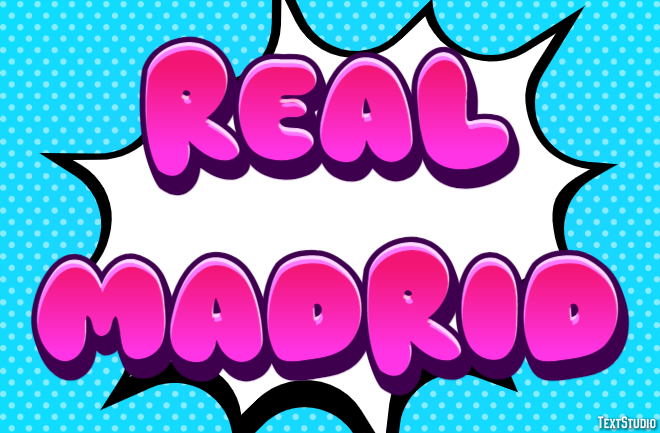 Real Madrid Efeito de texto