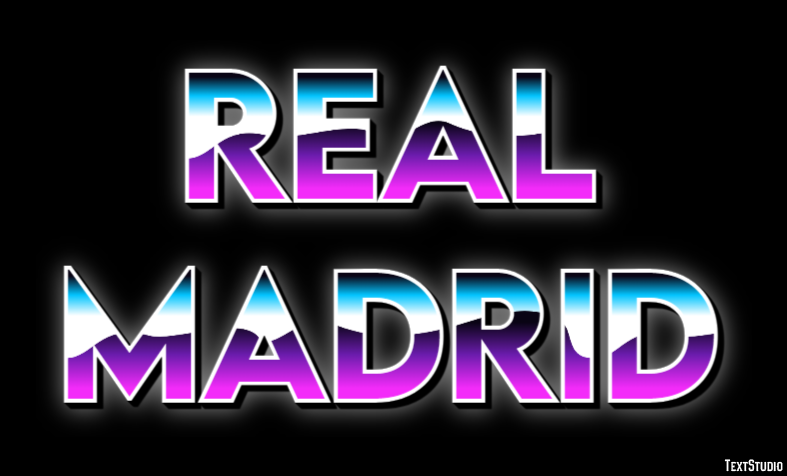 Real Madrid Efeito de texto