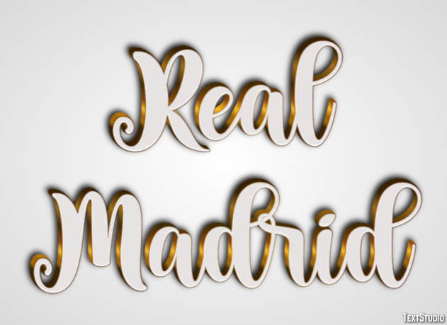 Real Madrid Efeito de texto