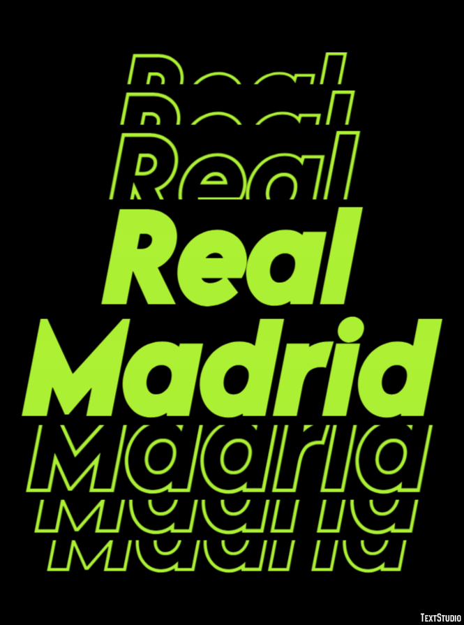 Real Madrid Efeito de texto
