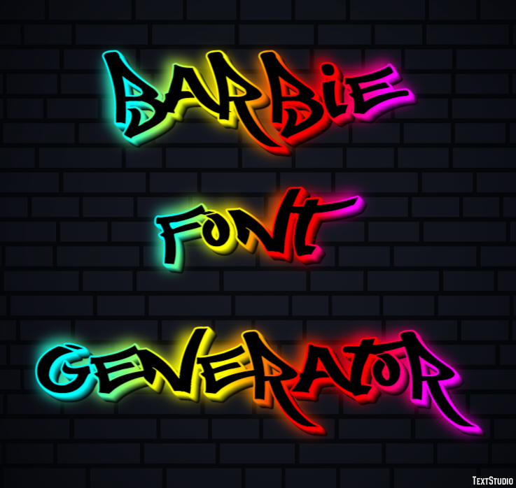 Barbie Font Generator Metin Efekti