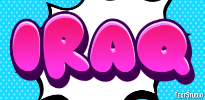 Iraq Text effect