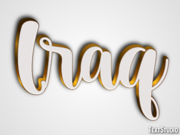 Iraq Text Effect