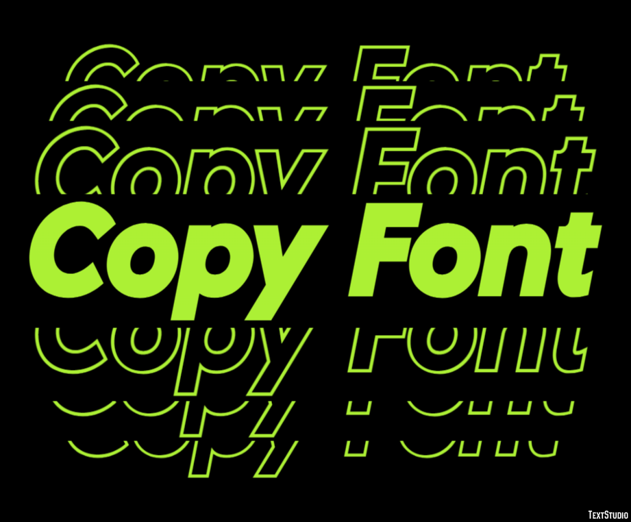 Copy Font Text Effect