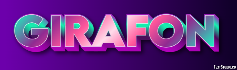 Girafon Efecto de Texto