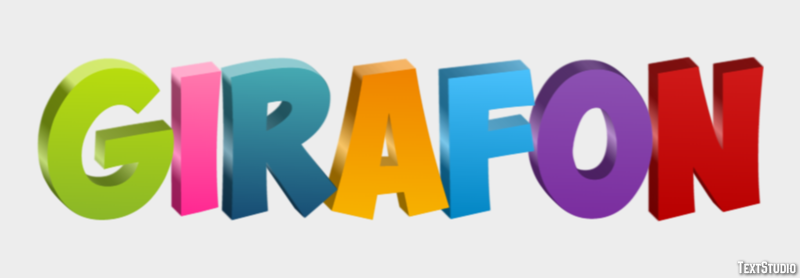 Girafon Efecto de Texto