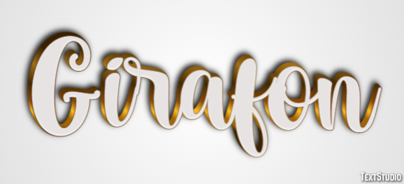 Girafon Efecto de Texto