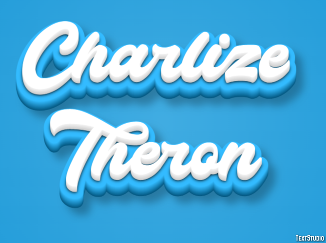 Charlize Theron Text effect