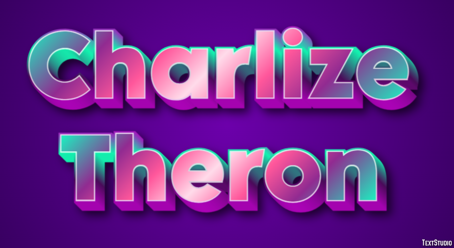 Charlize Theron Text Effect