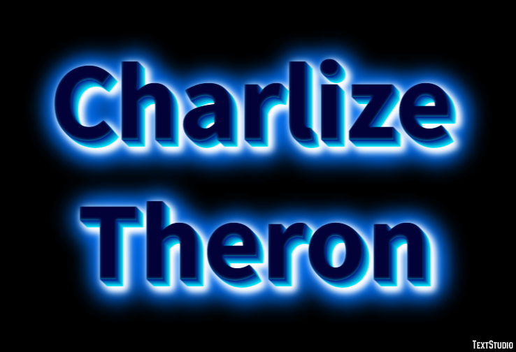 Charlize Theron Text effect