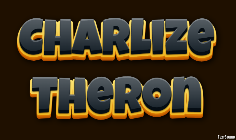 Charlize Theron Text effect