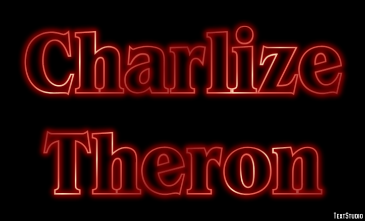 Charlize Theron Text Effect
