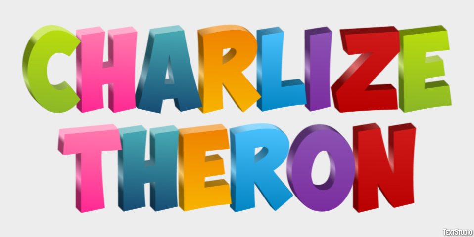 Charlize Theron Text Effect