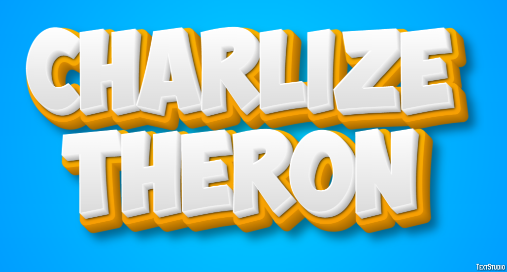 Charlize Theron Text effect
