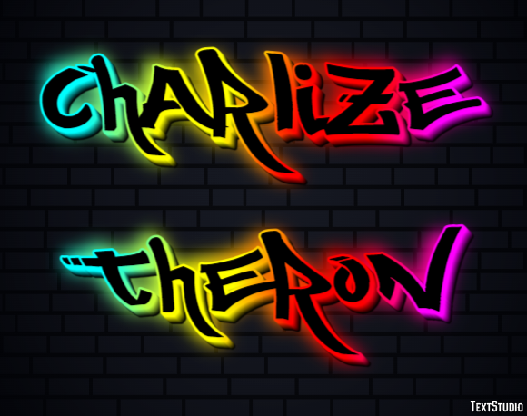 Charlize Theron Text Effect