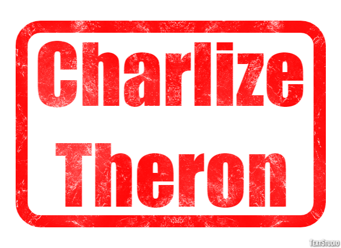 Charlize Theron Text effect