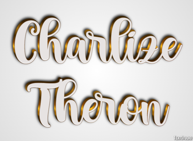 Charlize Theron Text effect