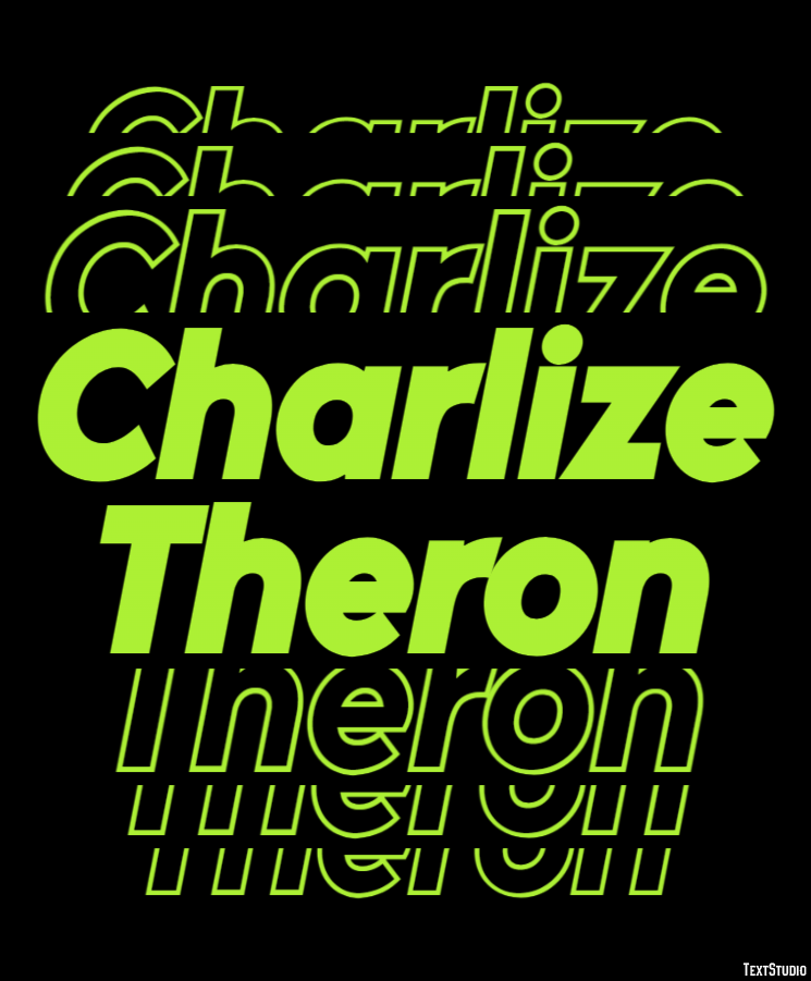 Charlize Theron Text Effect