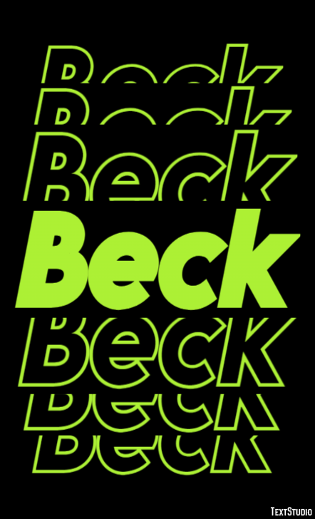 Beck Tekst Effect