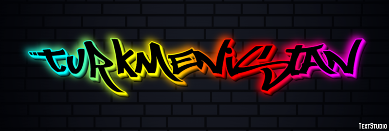 Turkmenistan Text effect