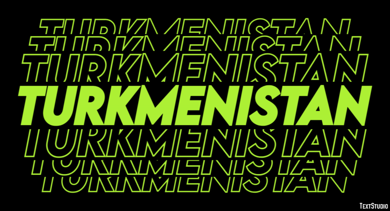 Turkmenistan Text Effect