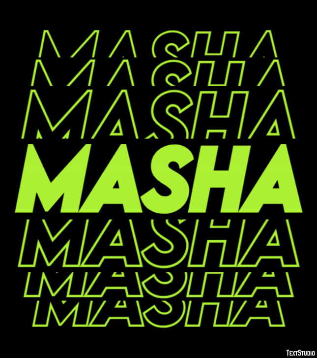 Masha Эффект текста