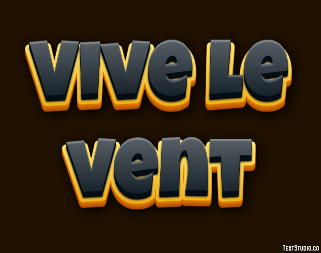 Vive le vent Efeito de texto