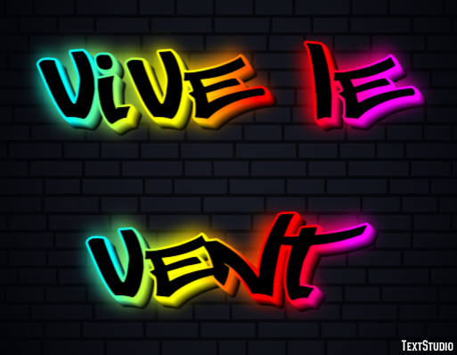 Vive le vent Tekst Effect