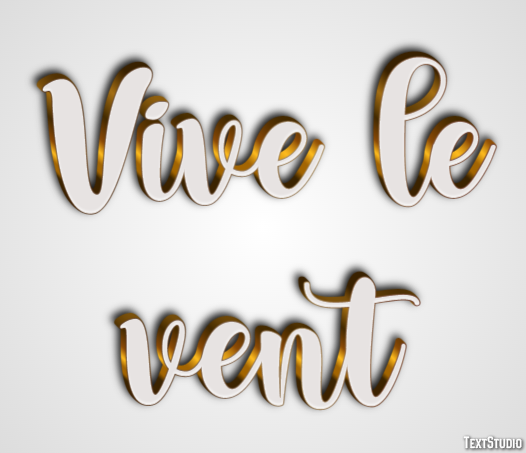 Vive le vent Efeito de texto
