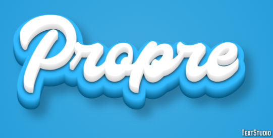 Propre Effet de texte