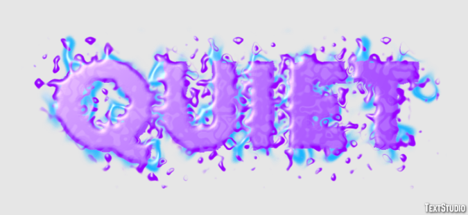 Quiet Text effect