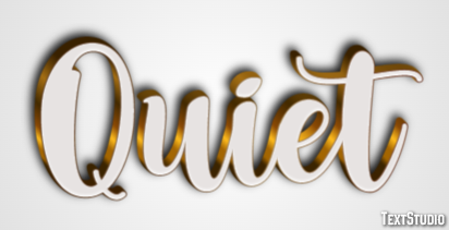 Quiet Text effect