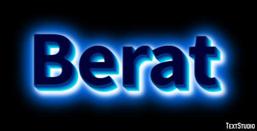 Berat Text effect