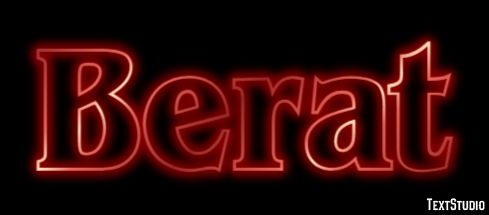 Berat Text effect