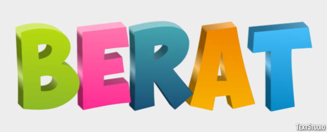 Berat Text effect