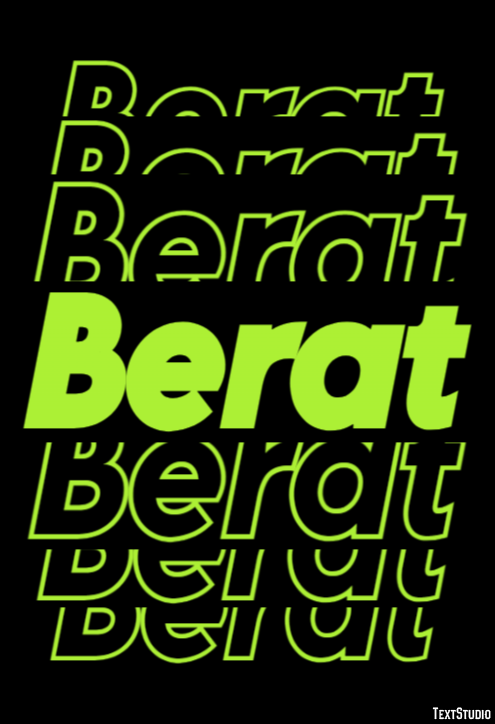 Berat Text Effect