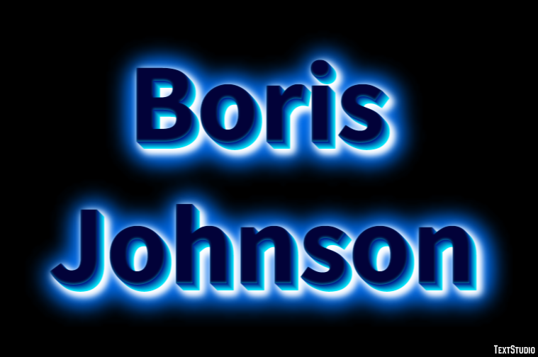 Boris Johnson Effetto testo