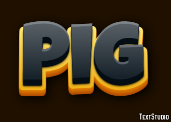 Pig Text Effect