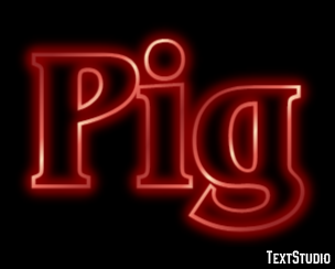 Pig Text Effect