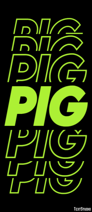 Pig Text Effect