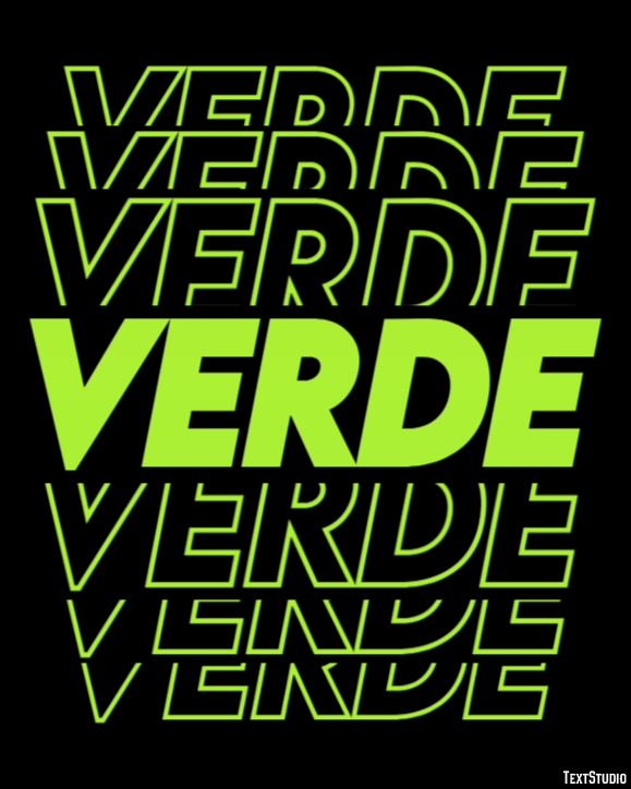 Verde Efeito do texto
