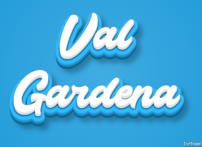 Val Gardena Efecto de Texto