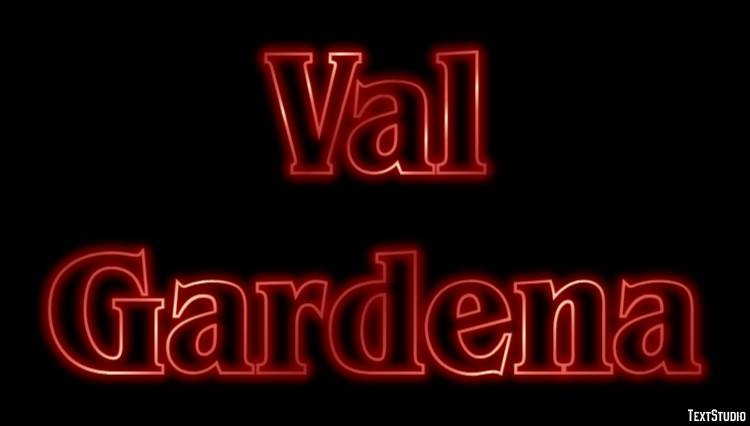 Val Gardena Efecto de Texto