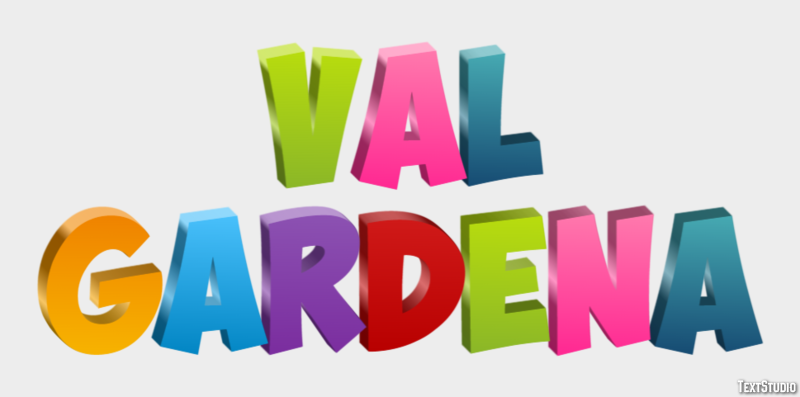 Val Gardena Efecto de Texto
