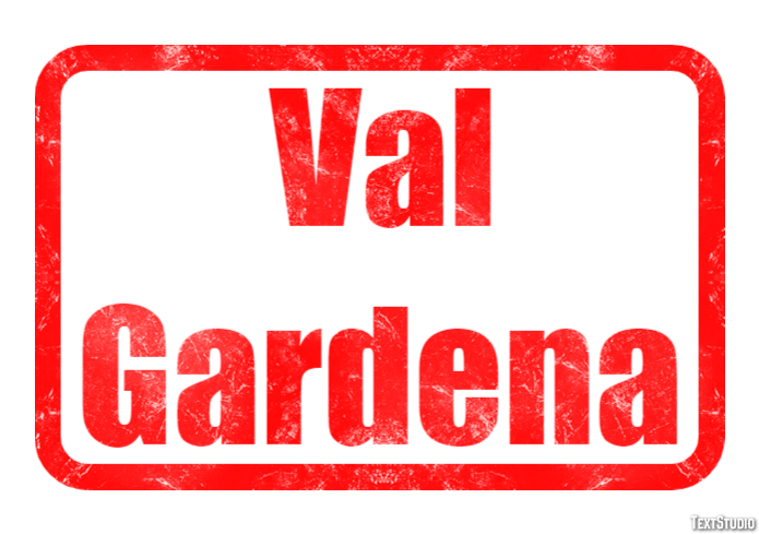Val Gardena Efecto de Texto