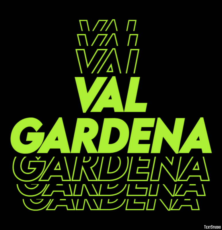 Val Gardena Efecto de Texto